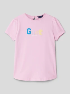 Gant T-Shirt Mit Schlüsselloch-Ausschnitt Am Rücken - Rosa
