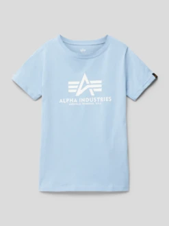 Alpha Industries T-Shirt Mit Label-Print - Bleu