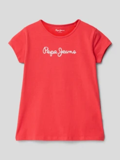 Pepe Jeans T-Shirt Mit Label-Detail Modell 'HANA' - Rot