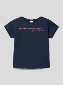 S.Oliver RED LABEL T-Shirt Mit Statement-Print - Marineblau