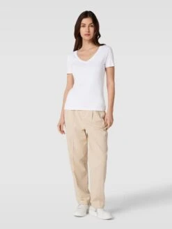 Montego T-Shirt Mit V-Ausschnitt - Weiß