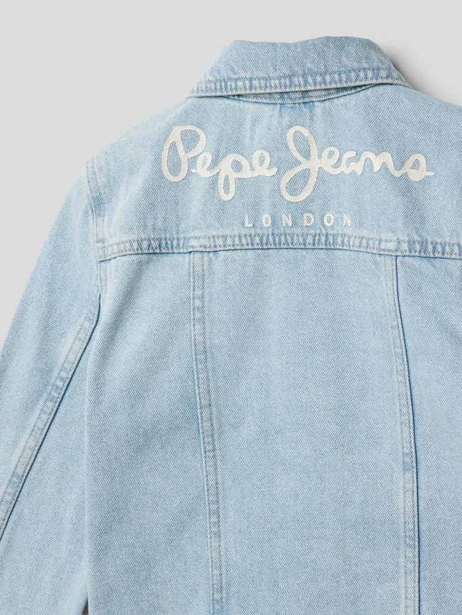 Pepe Jeans Jeansjacke Mit Ausgefranstem Saum Modell 'ISA' - Blau 4 Pepe Jeans Jeansjacke Mit Ausgefranstem Saum Modell 'ISA' - Blau – Bild 2
