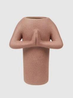 Doiy Vase Aus Keramik Modell 'Namaste' - Mittelbraun