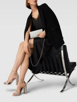 Jake*s Cocktail Kuvert-Clutch Mit Strasssteinbesatz - Silber