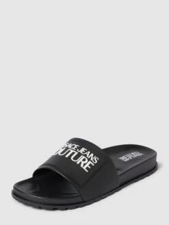 Versace Jeans Couture Slides Mit Label-Detail Modell 'FONDO' - Schwarz