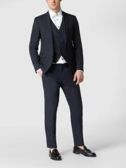 Montego 2-Knopf-Sakko Mit Fallendem Revers - Marineblau