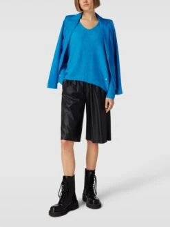 MOS MOSH Strickpullover Mit überschnittenen Schultern Modell 'Thora' - Royalblau