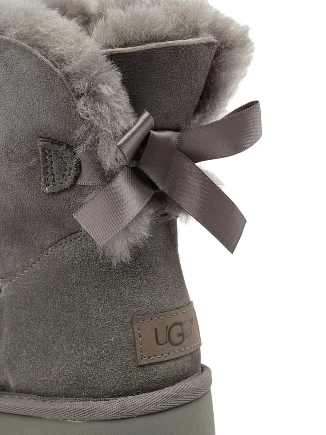 UGG Boots Aus Veloursleder Modell 'Mini Bailey' - Hellgrau 4 UGG Boots Aus Veloursleder Modell 'Mini Bailey' - Hellgrau – Bild 2