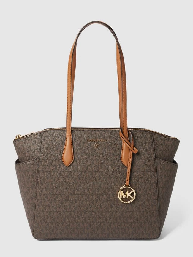 MICHAEL Michael Kors Tote Bag Mit Allover-Muster Modell 'MARILYN' - Dunkelbraun 4 MICHAEL Michael Kors Tote Bag Mit Allover-Muster Modell 'MARILYN' - Dunkelbraun – Bild 2