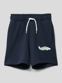 Name It Sweatshorts Aus Baumwolle Mit Motiv-Patch - Marineblau