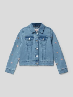 S.Oliver RED LABEL Jeansjacke Mit Motiv-Stitching - Blau