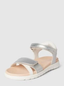 Geox Sandalen Im Metallic-Look Modell 'BOREALIS' - Silber