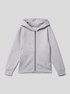 Tom Tailor Sweatjacke Mit Kapuze - Mittelgrau Meliert