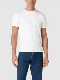 Napapijri T-Shirt Mit Logo-Stitching Modell 'SALIS' - Weiß -Guesi Bekleidung Geschaft a11kcj2mal9kagig74pjijib8t9kkj2b8oqksga4a5b3ccpl71850lig656l0c9h69252gak6l34ik26613m4c1p6spj6e35ckrm4ohkc5gj6o9j6th32phi74sjgohocop3ad8
