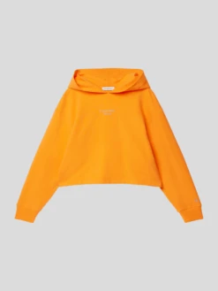 Calvin Klein Jeans Hoodie Mit Label-Detail - Orange