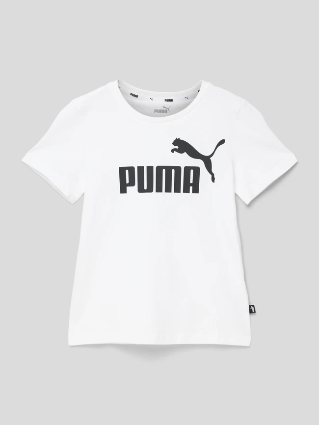 Puma T-Shirt Mit Label-Print Modell 'ESS Logo Tee B' - Weiß 3 Puma T-Shirt Mit Label-Print Modell 'ESS Logo Tee B' - Weiß