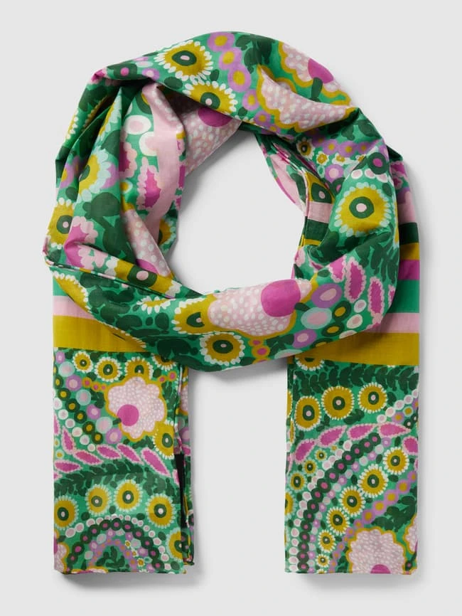 Weekend Max Mara Schal Mit Allover-Muster Modell 'CRUSCA' - Grün 4 Weekend Max Mara Schal Mit Allover-Muster Modell 'CRUSCA' - Grün – Bild 2