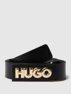 BOSS Ledergürtel Mit Pinschließe Modell 'Grenwich' - Gold