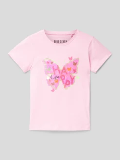Blue Seven T-Shirt Mit Paillettenbesatz - Pink
