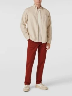 Christian Berg Men Hose Mit Seitlichen Eingrifftaschen - Rostrot Meliert