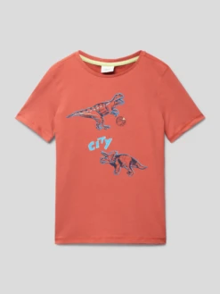 S.Oliver RED LABEL T-Shirt Mit Motiv-Print - Terrakotta