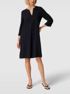 Windsor. Windsor Knielanges Kleid Mit Trompetenärmeln - Marineblau