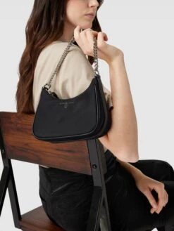 MICHAEL Michael Kors Saddle Bag Mit Henkel In Metallic - Schwarz