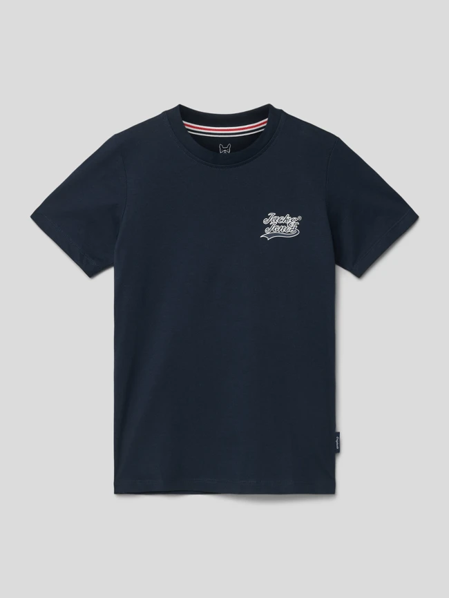 Jack & Jones T-Shirt Mit Label-Applikation - Marineblau 3 Jack & Jones T-Shirt Mit Label-Applikation - Marineblau