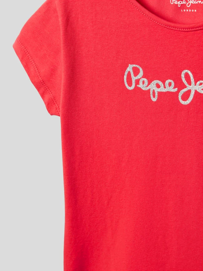 Pepe Jeans T-Shirt Mit Label-Detail Modell 'HANA' - Rot 4 Pepe Jeans T-Shirt Mit Label-Detail Modell 'HANA' - Rot – Bild 2