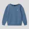 Polo Ralph Lauren Kids Sweatshirt In Melierter Optik - Rauchblau