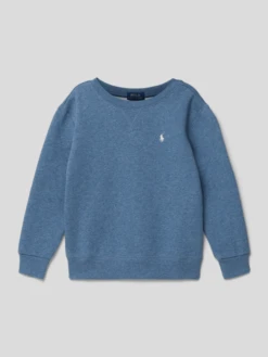 Polo Ralph Lauren Kids Sweatshirt In Melierter Optik - Rauchblau