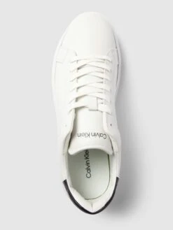 CK Calvin Klein Sneaker Aus Leder Mit Kontrastbesatz Modell 'LACE UP' - Weiß -Guesi Bekleidung Geschaft a55k4iiia19j2diaa9554lhh755l0ji58csk4e2i8d74cdag8t136c286ha32ii285852gih9t956kpla93m2o9k70rm2eb5cpim8d9k60rj6e1o6himaohjc8s66oj669hjac0