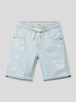 VINGINO Jeansshorts Im Destroyed-Look Modell 'CABRINI' - Hellblau