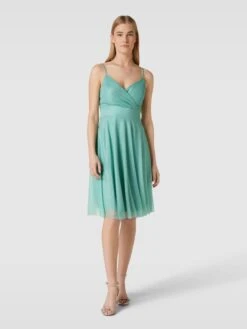 TROYDEN COLLECTION Cocktailkleid Mit Spaghettiträgern - Mint