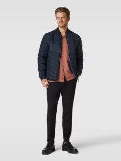 BOSS Steppjacke Mit Stehkragen Modell 'Covillo' - Blau