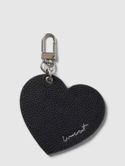 Weat Schlüsselanhänger In Leder-Optik Modell 'Heart' - Schwarz