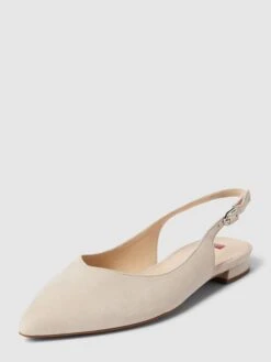 HÖGL Högl Ballerinas Mit Dornschließe Modell 'Slingback' - Taupe