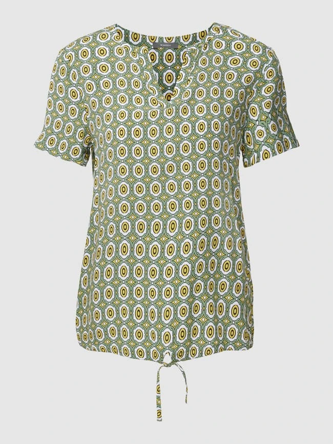 Montego Blusenshirt Aus Reiner Viskose Mit V-Ausschnitt - Gras Grün 4 Montego Blusenshirt Aus Reiner Viskose Mit V-Ausschnitt - Gras Grün – Bild 2