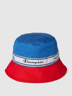 CHAMPION Bucket Hat Mit Kontraststreifen Und Brand-Schriftzug - Blau
