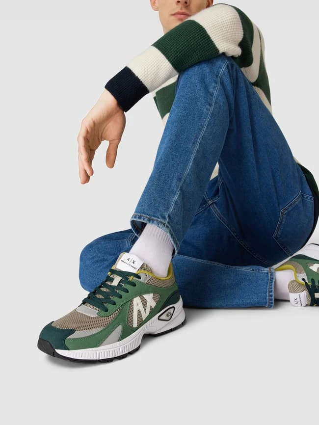 ARMANI EXCHANGE Sneaker Mit Label-Details - Khaki 3 ARMANI EXCHANGE Sneaker Mit Label-Details - Khaki