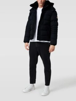 Wellensteyn Jacke Mit Kunstpelzkragen Modell 'HALIFAX' - Marineblau