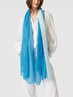Marc O'Polo Schal Aus Semitransparentem Material Modell 'DipDye' - Blau