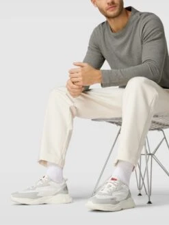 HUGO Sneaker Mit Kontrastiven Label-Details Modell 'Leon' - Weiß