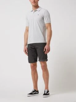 Scotch & Soda Poloshirt Aus Bio-Baumwolle - Hellgrau Meliert