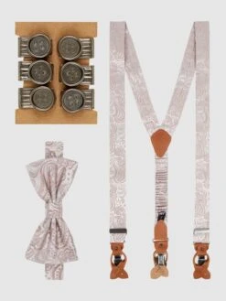 Prince Bowtie Fliege Mit Hosenträgern Im Set - Altrosa