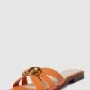 Guess Pantoletten Aus Leder Mit Label-Detail Modell 'SYMO' - Orange