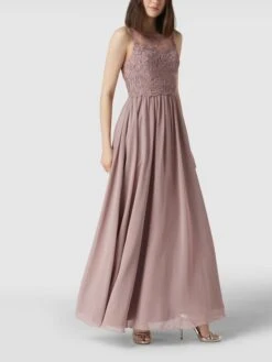Laona Abendkleid Mit Ziersteinen Und Floralen Stickereien - Mauve