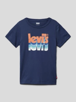 Levi’s® Kids T-Shirt Mit Logo-Print - Rauchblau