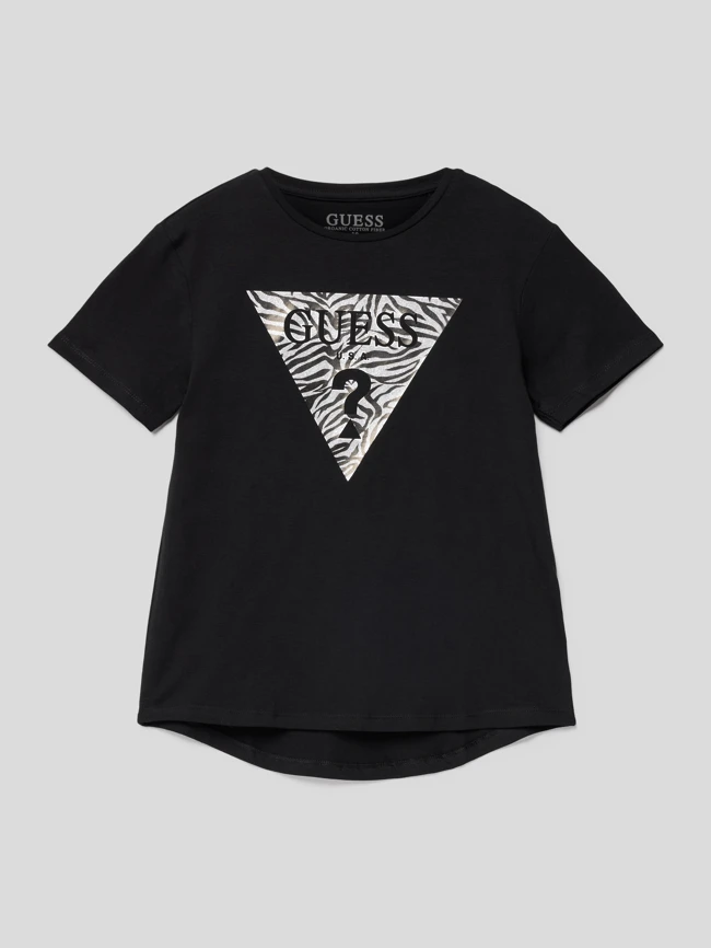 Guess T-Shirt Mit Label-Print - Schwarz 3 Guess T-Shirt Mit Label-Print - Schwarz