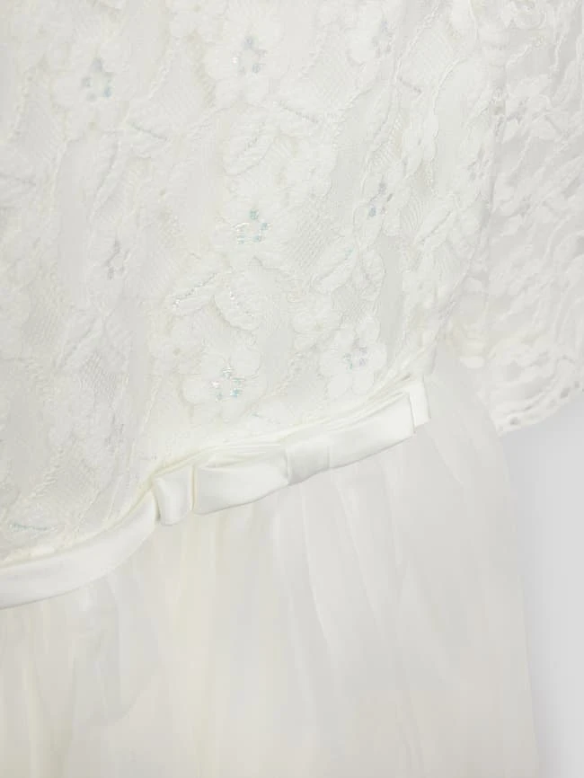 Happy Girls Kleid Mit Schleifen-Detail - Ecru 4 Happy Girls Kleid Mit Schleifen-Detail - Ecru – Bild 2